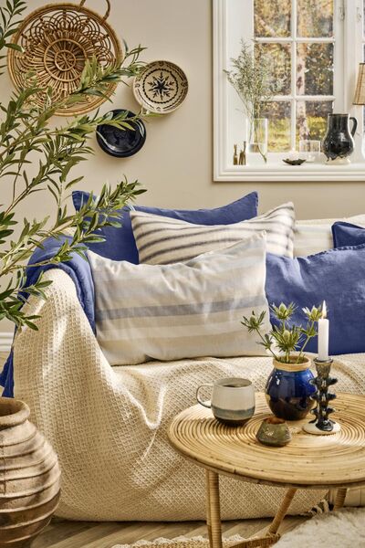 Samettityynynpäällinen 52x52, indigo