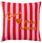Cushion striped 45x45, bisous