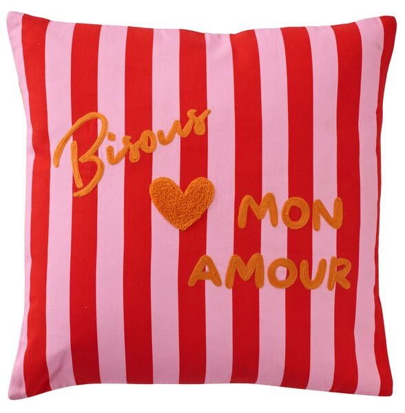 Cushion striped 45x45, bisous