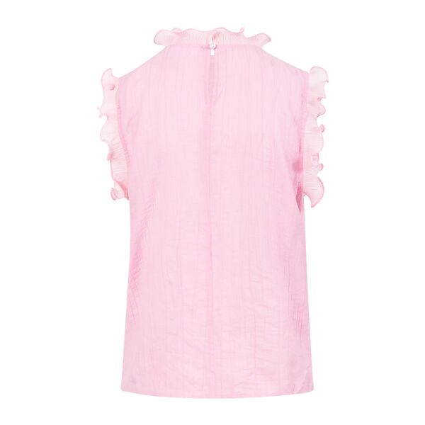 Top with ruffles, magenta