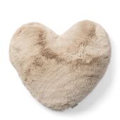Heather alba heart faux fur box pillow