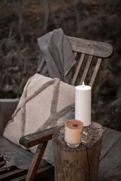 Outdoor led candle 20cm, white