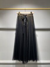 Aria tulle skirt, black/gold glitter