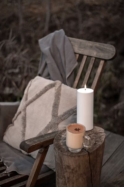 Outdoor led candle 20cm, white