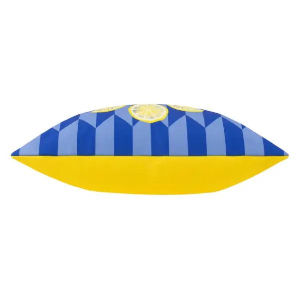 Limoncello abstract outdoor cushion 43x43, blue