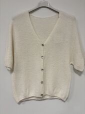 Neuletakki, luonnonvalkoinen