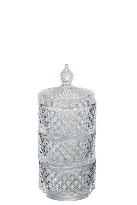 Glass jar 3 levels 20cm