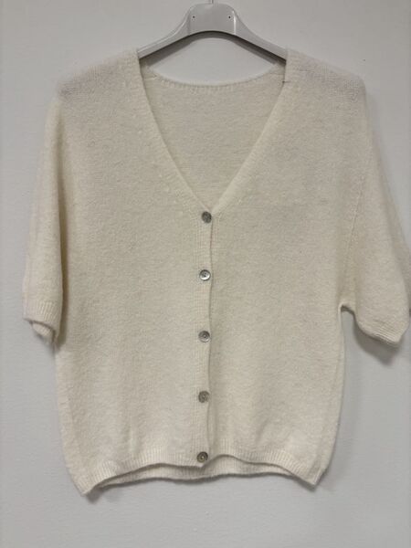 Neuletakki, luonnonvalkoinen