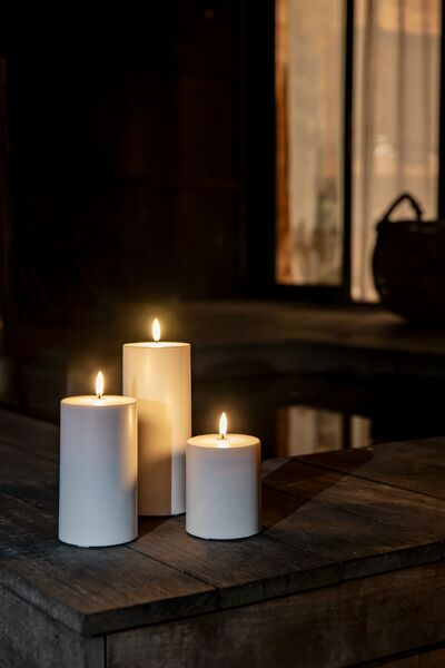 Outdoor led candle 20cm, white