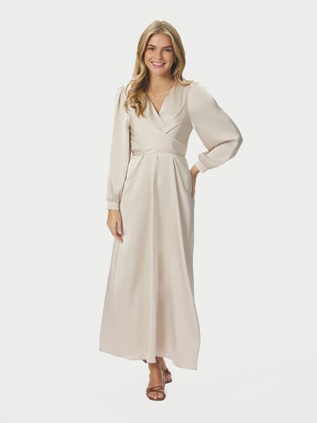 Bretti heavy sateen dress, champagne