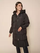 Nova square down coat, black