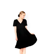 Layered dress, black