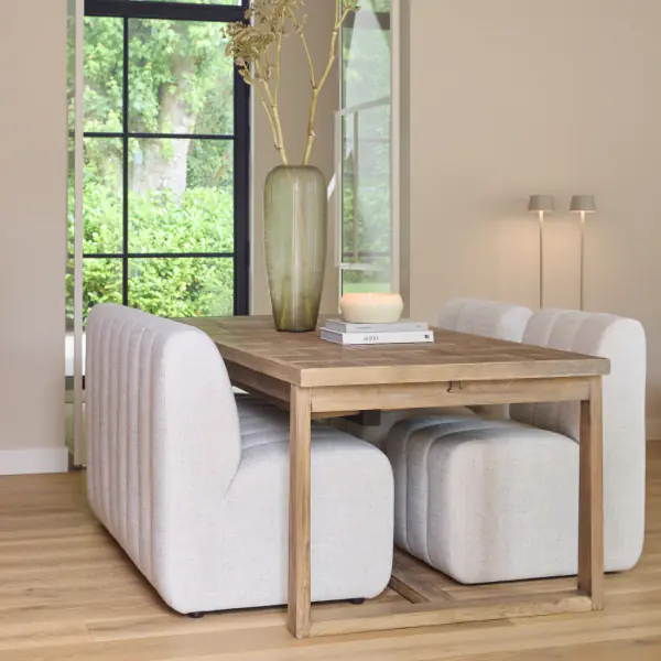 Dazzle center XL, rich tweed, antique white