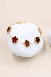 Clover bracelet, rouge