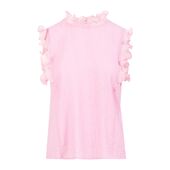 Top with ruffles, magenta