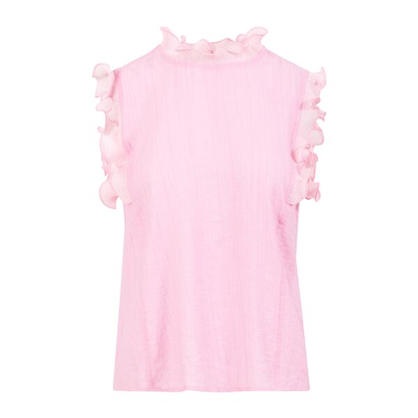 Top with ruffles, magenta