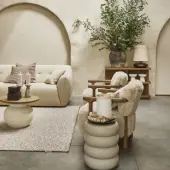 Rose tower end table, warm sand