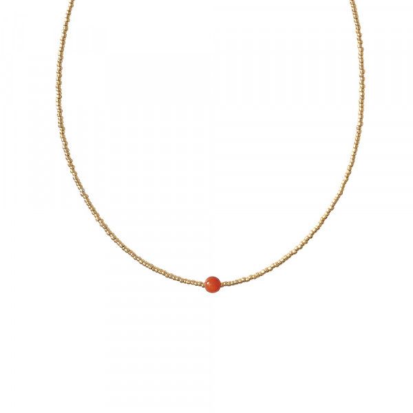 Flora carnelian gold necklace
