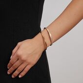 Celine crystal bangle, clear gold