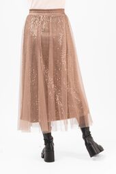 Cherie tulle skirt, toffee brown