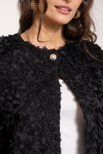 Floral jacket, black