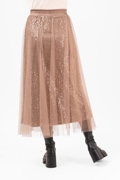 Cherie tulle skirt, toffee brown