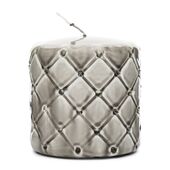 Pillar candle padded 9,5x10, flax
