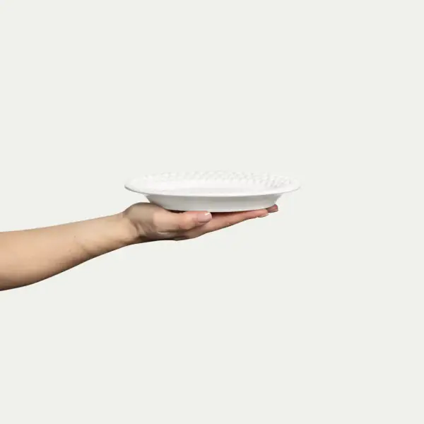 Bubbles plate 20x16cm, white