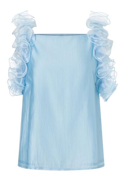 Ruffle top, blue