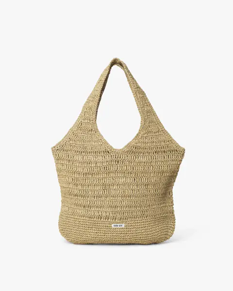 Crochet tote, coriander beige