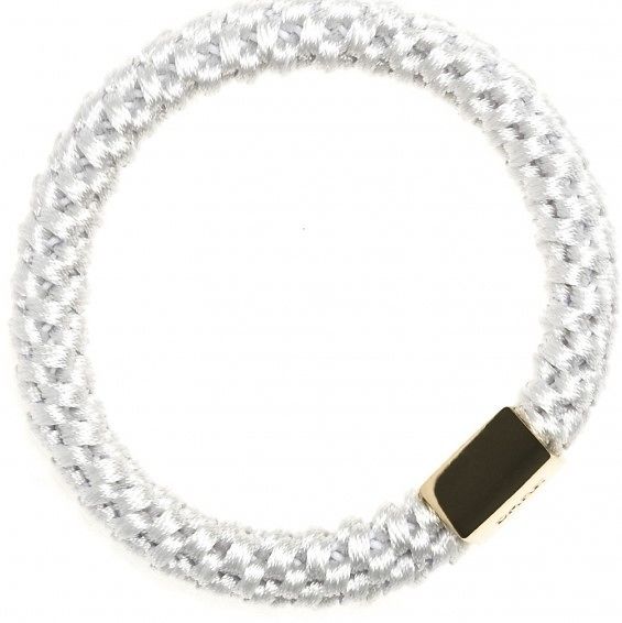 Fat hair ties, white