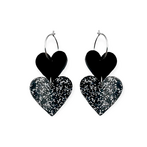 All 4 love, black glitter