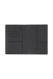 Passport cover, black/silver