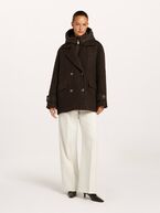 Avril short coat, dark chocolate