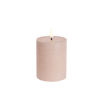 Led pillar candle 10cm, rustic beige