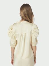 Roella heavy sateen blouse, light yellow