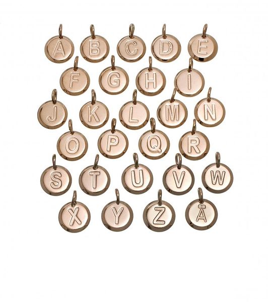 Charmentity small letter, rose gold