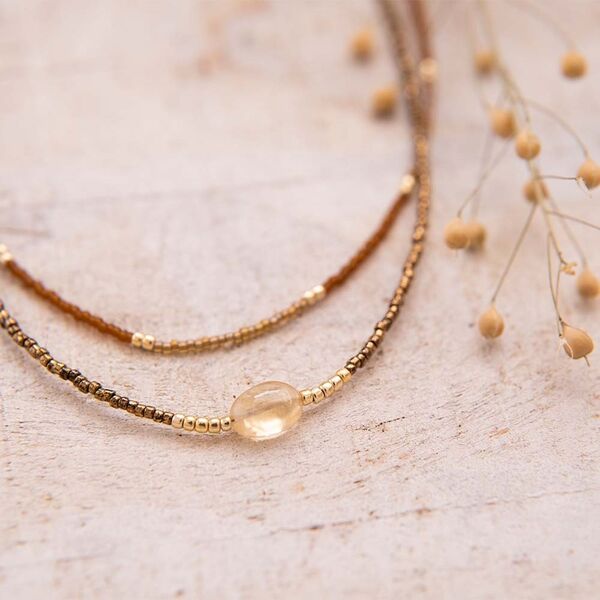 Devotion citrine gold necklace
