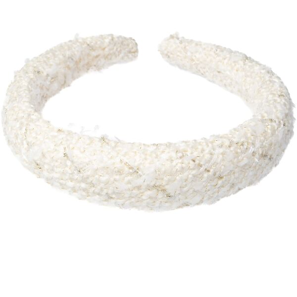 Tweed hair band broad, vanilla