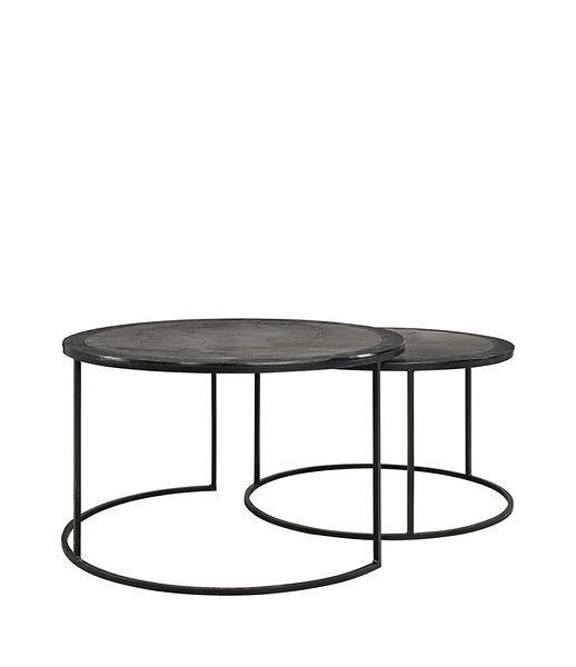 Amadeo coffee table set of 2, black