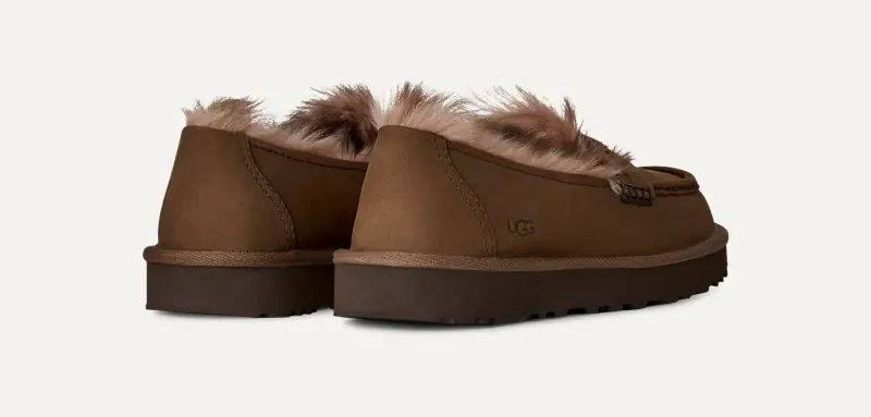 Ellis nubuck loafer, dark chestnut