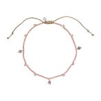Spice labratorite silver anklet