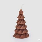 Pine candle 18cm, brown