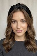 Sateen headband, black