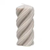 Twisted pillar candle 6,5x14, flax