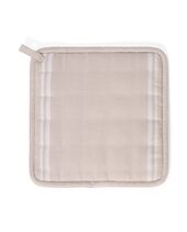 Icons cotton jacquard star pot holder, beige/white