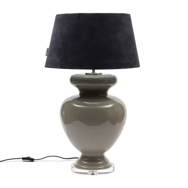 Vase table lamp, flax