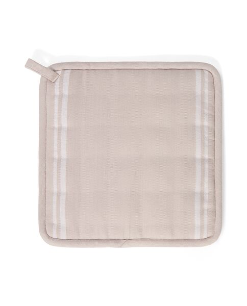 Icons cotton jacquard star pot holder, beige/white
