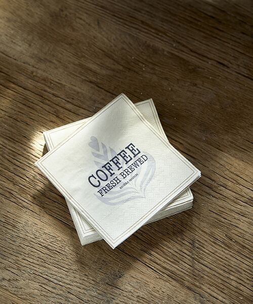 Paper napkin coffee fresh brewed