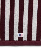 Striped terry towel 30x50, fig/snow white